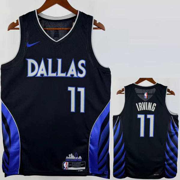 2025-26 Dallas Mavericks IRVING #11 Black City Edition Top Quality Hot Pressing NBA Jersey(V领)