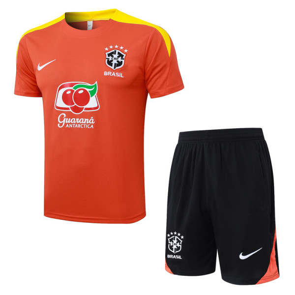 2025-26 Brazil Orange Training Short Suit #D25271