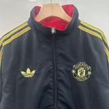 2025-26 Man Utd Black & Red Double Sided Windbreaker (双面风衣)