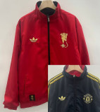 2025-26 Man Utd Black & Red Double Sided Windbreaker (双面风衣)