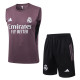 2025-26 RMA Gray Purple Tank top and shorts suit #D25277