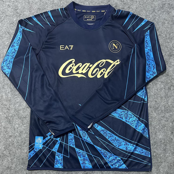 2025-26 Napoli Royal blue Long Sleeve Training Shirts (长袖)