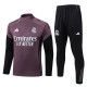2025-26 RMA Gray Purple Half Pull Tracksuit #B25151(半拉链)