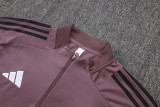 2025-26 RMA Gray Purple Half Pull Tracksuit #B25151(半拉链)