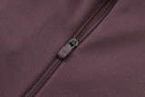 2025-26 RMA Gray Purple Half Pull Tracksuit #B25151(半拉链)