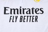 2025-26 RMA White Half Pull Tracksuit #B25152(半拉链)