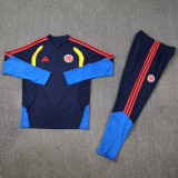 2026-27 Colombia Royal blue Half Pull Tracksuit (半拉链)