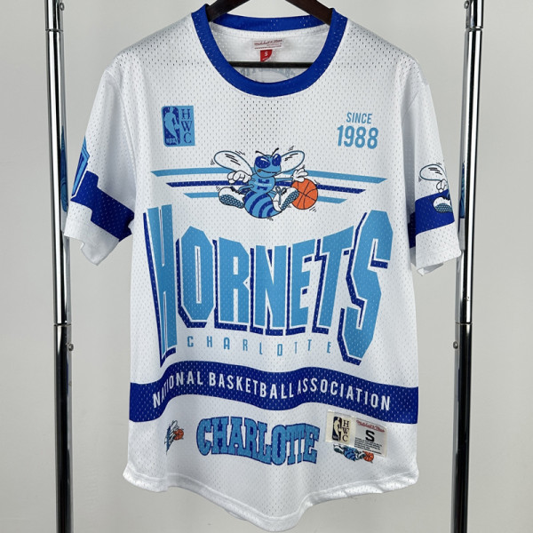 2026 Hornets White Retro High Quality Casual T-Shirt #MN