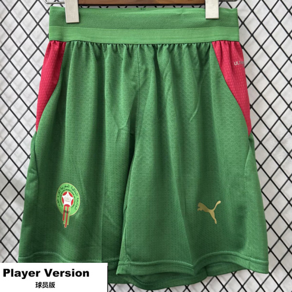 2026-27 Morocco Green Player Version Shorts Pants(球员短裤)