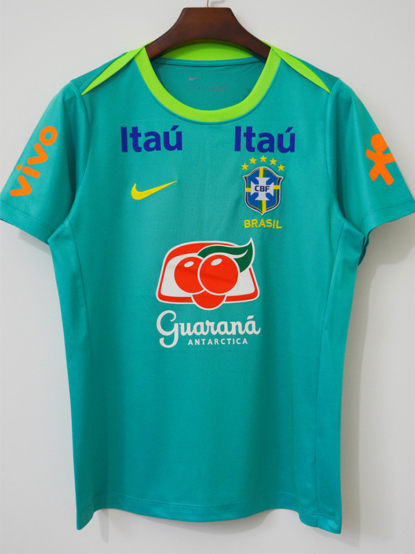 2024 Brazil Lake Green Retro Training shirts