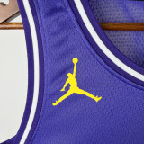 2025-26 Lakers JAMES #23 Purple Top Quality Hot Pressing NBA Jersey (Trapeze Edition) 飞人版
