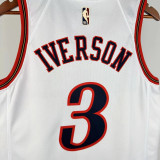 2025-26 76ERS IVERSON #3 White Top Quality Hot Pressing NBA Jersey (V领)