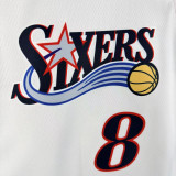 2025-26 76ERS GEORGE #8 White Top Quality Hot Pressing NBA Jersey (V领)