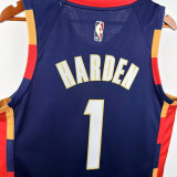 2025-26 Cleveland Cavaliers HARDEN #1 Royal blue Retro Top Quality Hot Pressing NBA Jersey (V领)