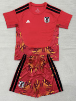 2026-27 Japan Red Goalkeeper Kids Soccer Jersey
