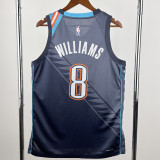 2025-26 OKC Thunder WILLIAMS #8 Gray City Edition Top Quality Hot Pressing NBA Jersey