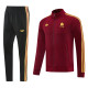 2026-27 Roma Brown Red Jacket Tracksuit #01