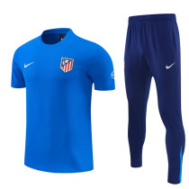 2026-27 ATM Fancy blue Short shirts and Long trousers Suit (圆领)