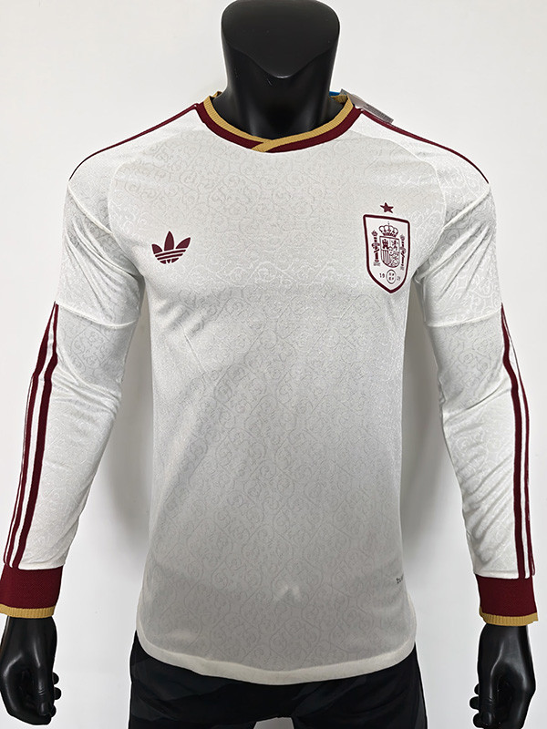 2026-27 Spain Away Long Sleeve Player Version Soccer Jersey (长袖球员)