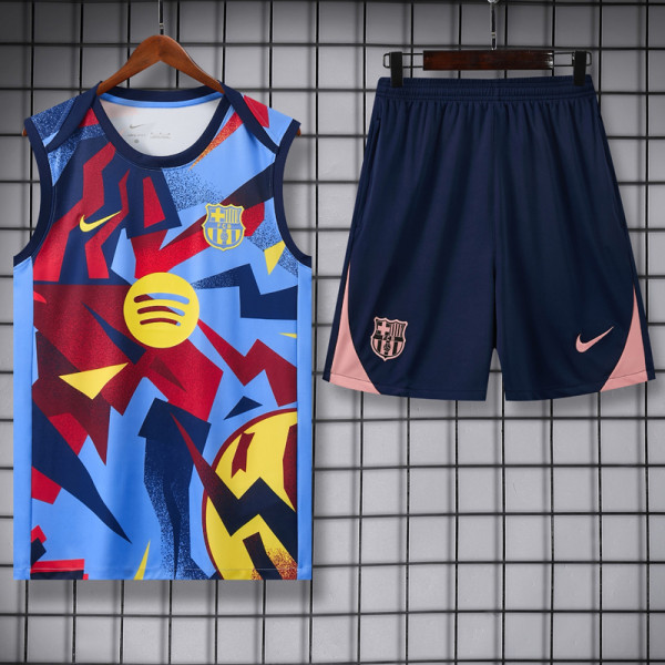 2025-26 BAR Light blue Tank top and shorts suit