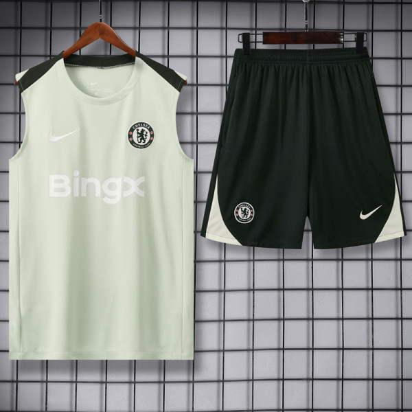 2025-26 CHE Light green Tank top and shorts suit