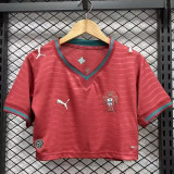 2026 World Cup Portugal Home Women Cheerleader Shirt (女啦啦短袖)