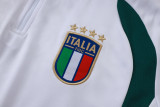 2026-27 Italy White Kids Half Pull Tracksuit #E26015(童装)(半拉链)