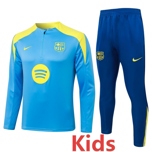 2025-26 BAR Light blue Kids Half Pull Tracksuit #E25241(童装)(半拉链)