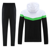 2025-26 Real Betis Black White Windbreaker Suit (Hoodie)(风衣套装)