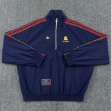 2026-27 Roma Royal blue Half Pull Windbreaker (半拉风衣)