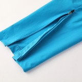 2025-26 Spain Royal Blue Windbreaker Suit (Hoodie)(风衣套装)