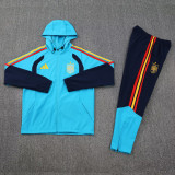 2025-26 Spain Lake blue Windbreaker Suit (Hoodie)(风衣套装)