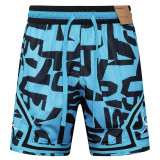 C2518 AJ Black Blue Bastketball Casual Short Pants #黑蓝