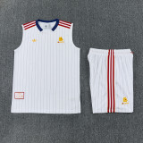 2026-27 Roma White Tank top and shorts suit