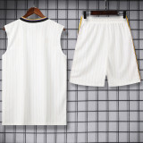 2025-26 Man Utd White Tank top and shorts suit