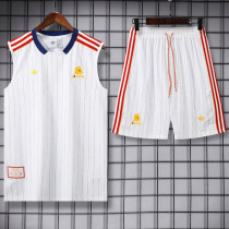2026-27 Roma White Tank top and shorts suit