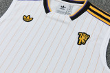 2025-26 Man Utd White Tank top and shorts suit