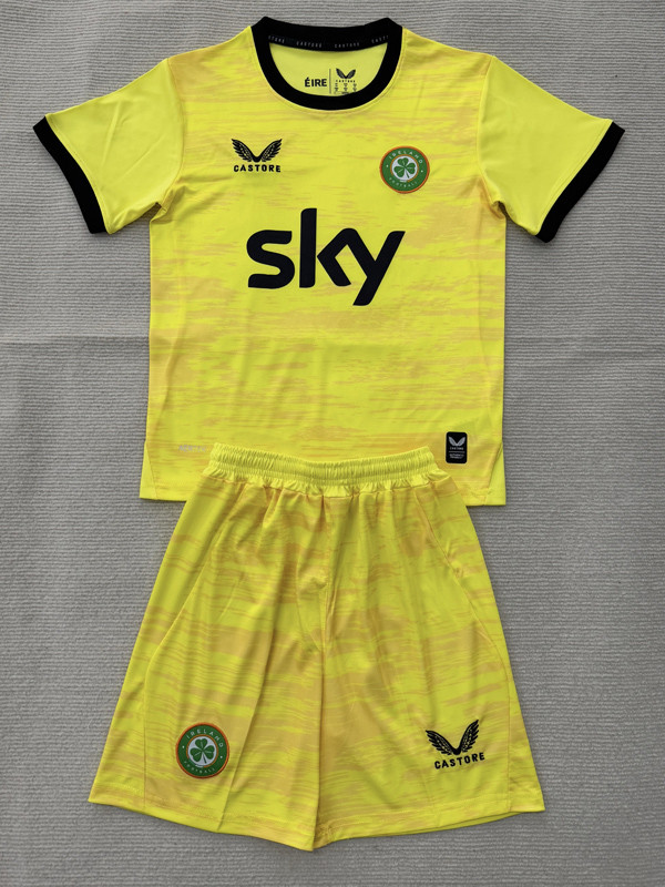 2026-27 Ireland Yellow Goalkeeper Kids Soccer Jersey