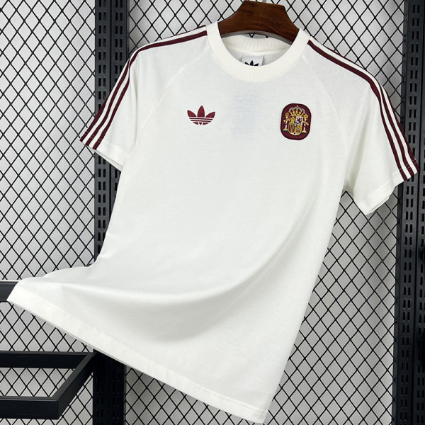2026-27 Spain White Casual Edition Fans Training shirts