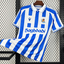2025-26 Real White Blue Sociedad Special Edition Fans Soccer Jersey