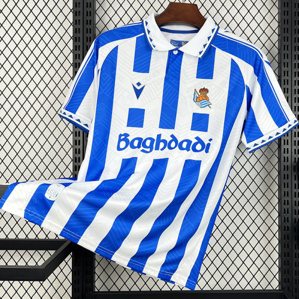 2025-26 Real White Blue Sociedad Special Edition Fans Soccer Jersey