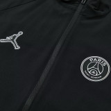 2026-27 PSG Jordan Black Windbreaker Suit (风衣套装)
