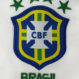 1998 Brazil White Retro Soccer Jersey