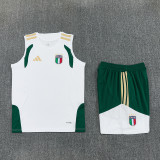 2026-27 Italy White Tank top and shorts suit