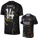 2025-26 PSG Jordan Night Edition D.Doué #14 Labubu Print Fans Soccer jersey