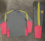 2026-27 Roma Gray Half Pull Tracksuit (Pants Have Pocket)(半拉链)