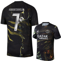 2025-26 PSG Jordan Night Edition Kvaratskhelia # 7 Labubu Print Fans Soccer jersey