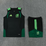 2026-27 Mexico Black Tank top and shorts suit