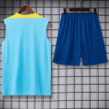 2025-26 BAR Light blue Tank top and shorts suit