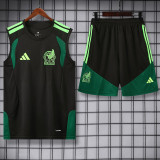 2026-27 Mexico Black Tank top and shorts suit